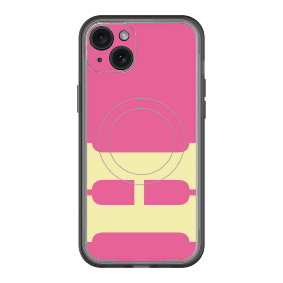スリムプロテクションプレミアムケース with MagSafe［ オリジナル - initial color - H pink ］