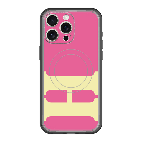 スリムプロテクションプレミアムケース with MagSafe［ オリジナル - initial color - H pink ］