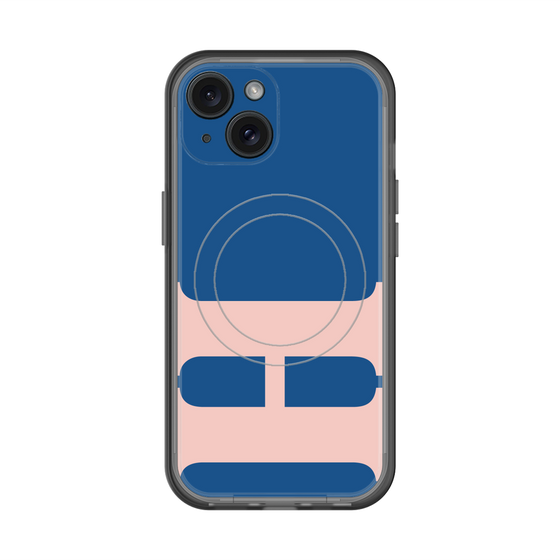 スリムプロテクションプレミアムケース with MagSafe［ オリジナル - initial color - H navy ］