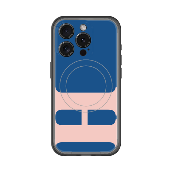 スリムプロテクションプレミアムケース with MagSafe［ オリジナル - initial color - H navy ］