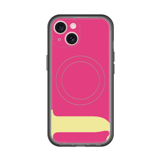 スリムプロテクションプレミアムケース with MagSafe［ オリジナル - initial color - J pink ］