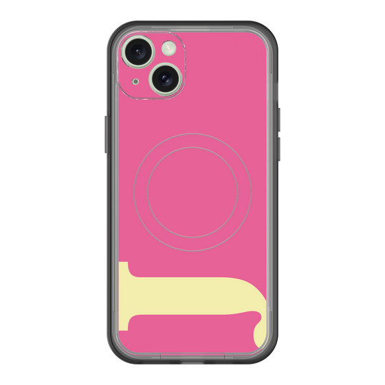 スリムプロテクションプレミアムケース with MagSafe［ オリジナル - initial color - J pink ］