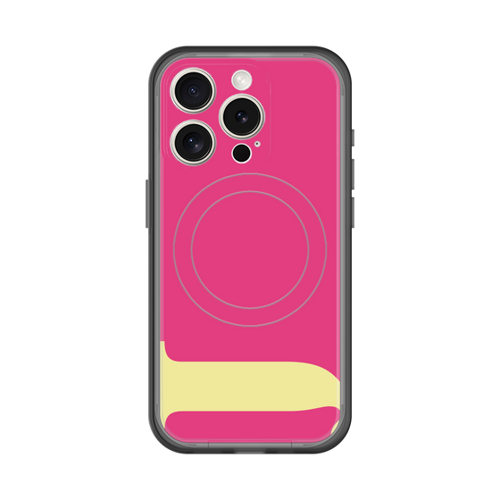 スリムプロテクションプレミアムケース with MagSafe［ オリジナル - initial color - J pink ］