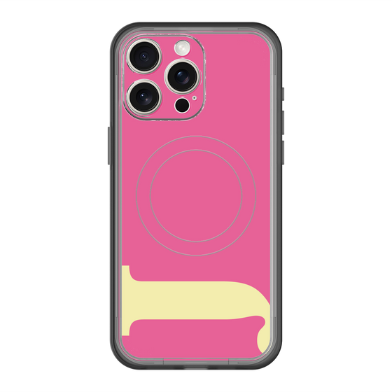 スリムプロテクションプレミアムケース with MagSafe［ オリジナル - initial color - J pink ］