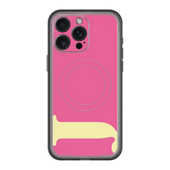 スリムプロテクションプレミアムケース with MagSafe［ オリジナル - initial color - J pink ］