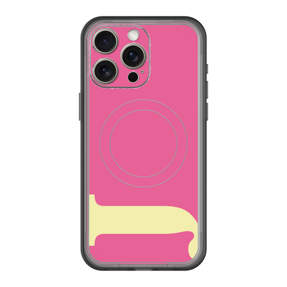 スリムプロテクションプレミアムケース with MagSafe［ オリジナル - initial color - J pink ］
