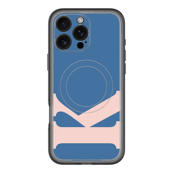 スリムプロテクションプレミアムケース with MagSafe［ オリジナル - initial color - K navy ］