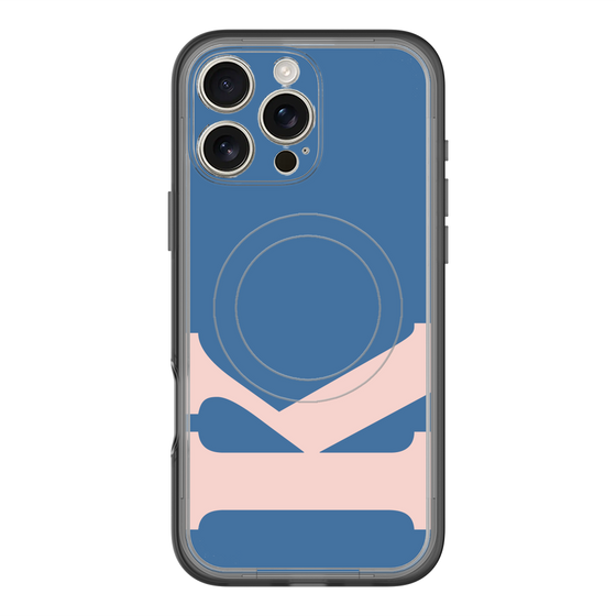 スリムプロテクションプレミアムケース with MagSafe［ オリジナル - initial color - K navy ］
