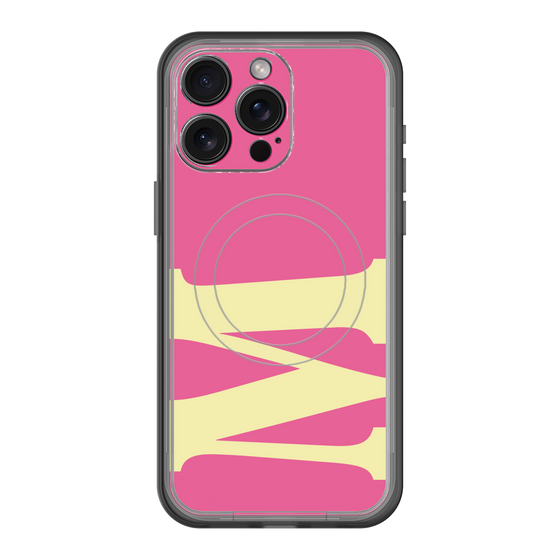 スリムプロテクションプレミアムケース with MagSafe［ オリジナル - initial color - M pink ］