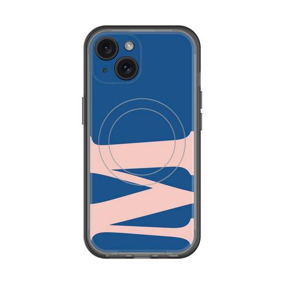 スリムプロテクションプレミアムケース with MagSafe［ オリジナル - initial color - M navy ］