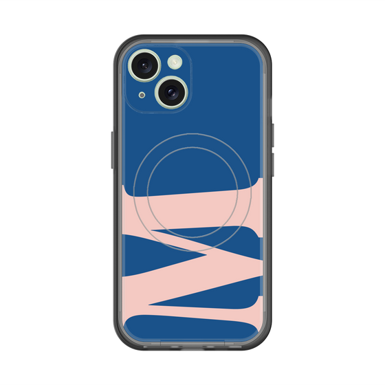 スリムプロテクションプレミアムケース with MagSafe［ オリジナル - initial color - M navy ］