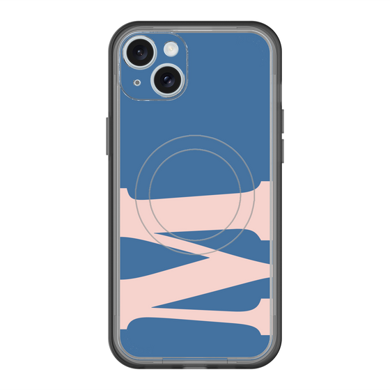 スリムプロテクションプレミアムケース with MagSafe［ オリジナル - initial color - M navy ］