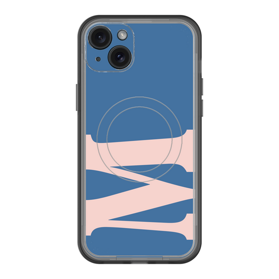 スリムプロテクションプレミアムケース with MagSafe［ オリジナル - initial color - M navy ］