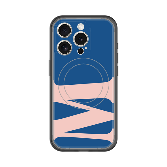 スリムプロテクションプレミアムケース with MagSafe［ オリジナル - initial color - M navy ］