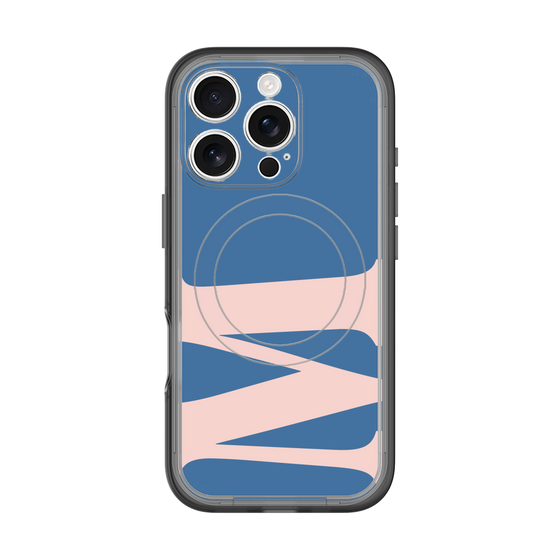 スリムプロテクションプレミアムケース with MagSafe［ オリジナル - initial color - M navy ］