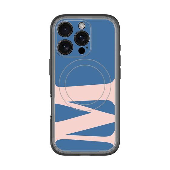 スリムプロテクションプレミアムケース with MagSafe［ オリジナル - initial color - M navy ］