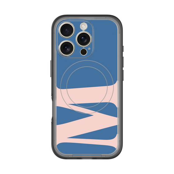スリムプロテクションプレミアムケース with MagSafe［ オリジナル - initial color - M navy ］