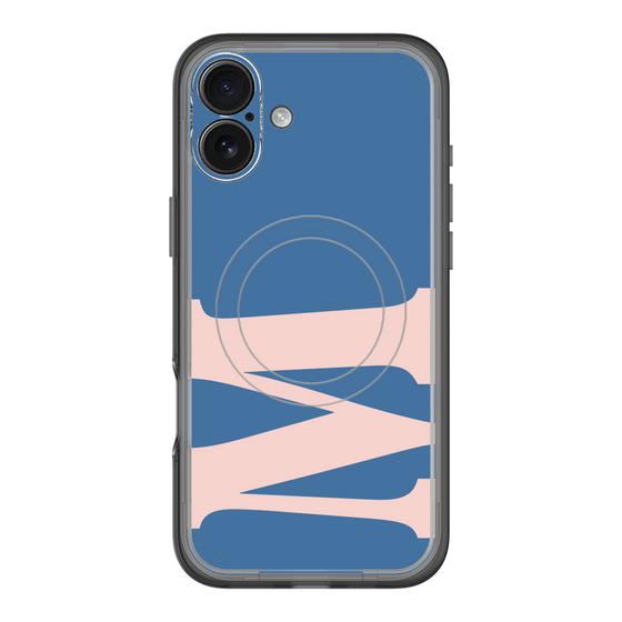 スリムプロテクションプレミアムケース with MagSafe［ オリジナル - initial color - M navy ］