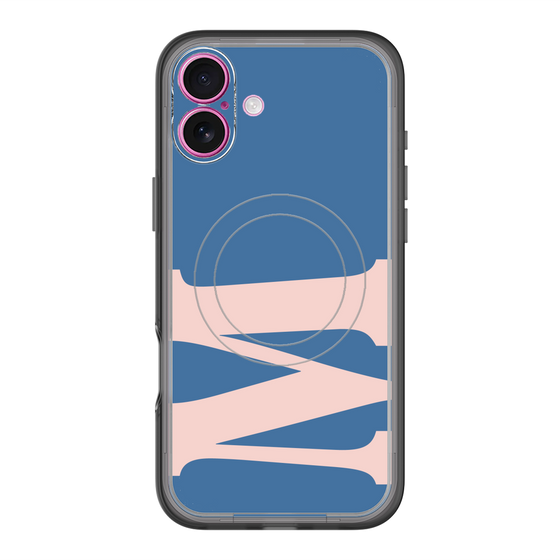 スリムプロテクションプレミアムケース with MagSafe［ オリジナル - initial color - M navy ］