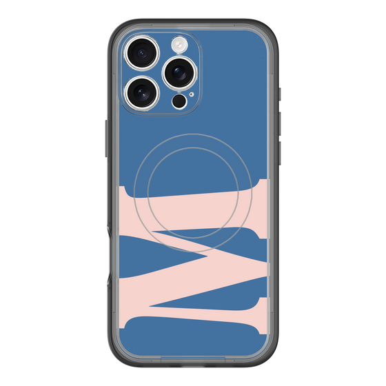 スリムプロテクションプレミアムケース with MagSafe［ オリジナル - initial color - M navy ］