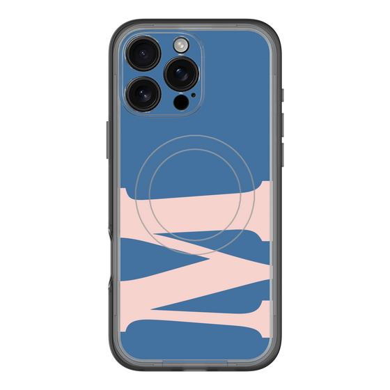 スリムプロテクションプレミアムケース with MagSafe［ オリジナル - initial color - M navy ］
