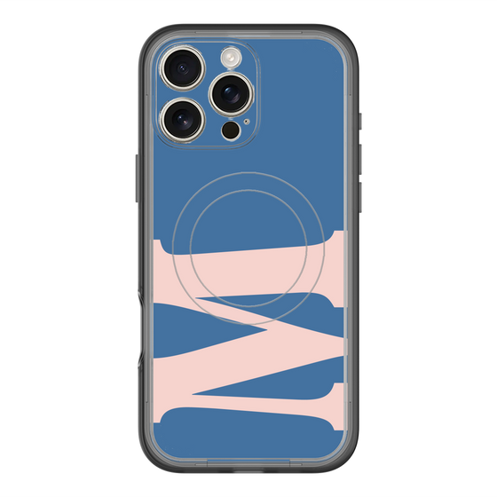 スリムプロテクションプレミアムケース with MagSafe［ オリジナル - initial color - M navy ］