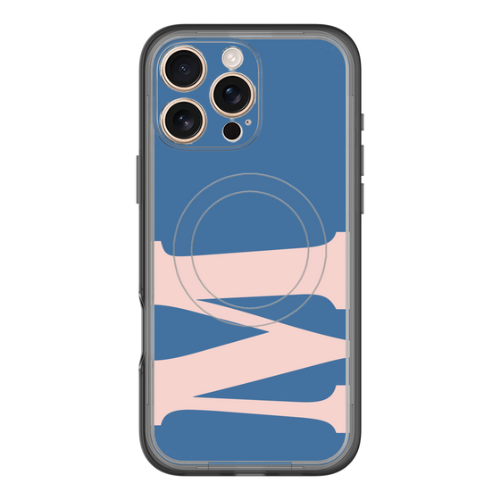 スリムプロテクションプレミアムケース with MagSafe［ オリジナル - initial color - M navy ］