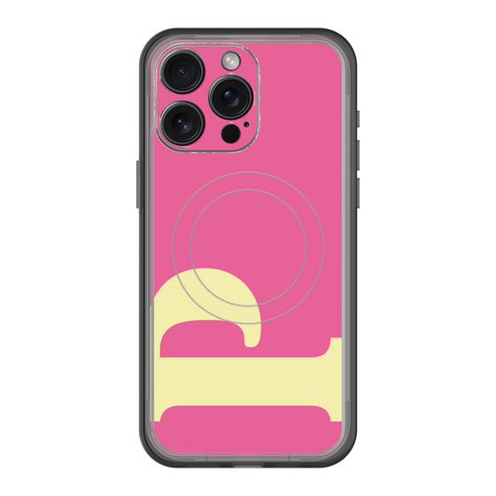 スリムプロテクションプレミアムケース with MagSafe［ オリジナル - initial color - P pink ］