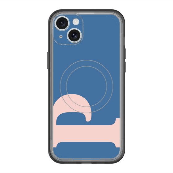 スリムプロテクションプレミアムケース with MagSafe［ オリジナル - initial color - P navy ］