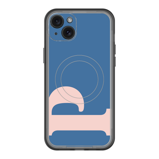 スリムプロテクションプレミアムケース with MagSafe［ オリジナル - initial color - P navy ］