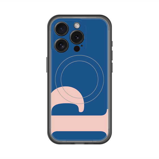 スリムプロテクションプレミアムケース with MagSafe［ オリジナル - initial color - P navy ］