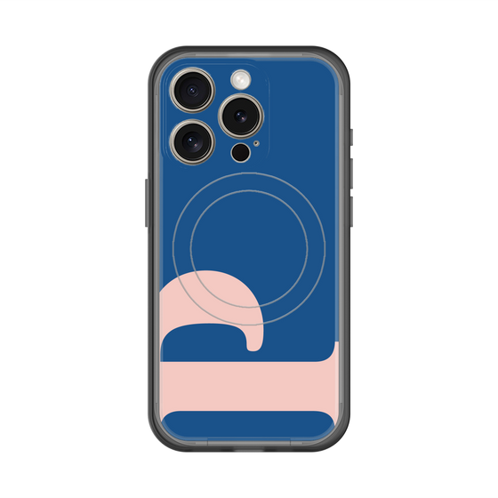 スリムプロテクションプレミアムケース with MagSafe［ オリジナル - initial color - P navy ］