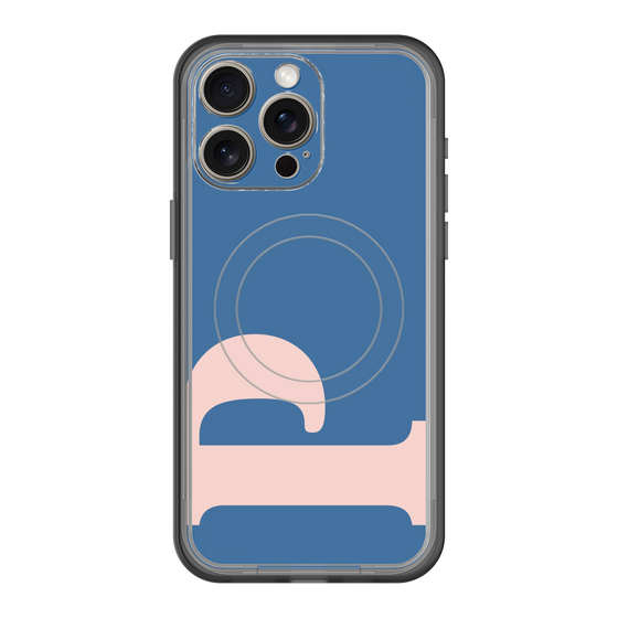 スリムプロテクションプレミアムケース with MagSafe［ オリジナル - initial color - P navy ］