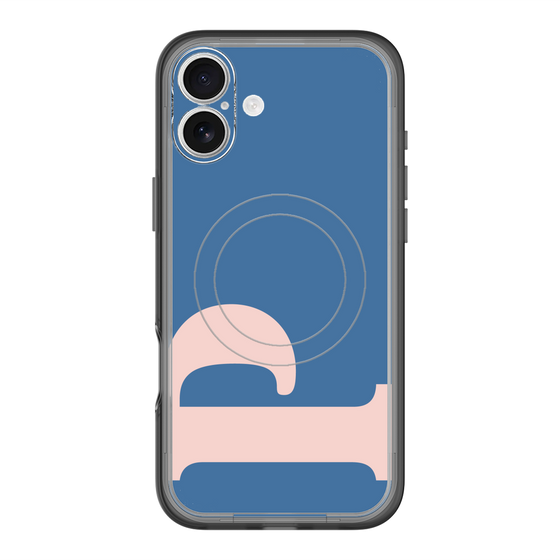 スリムプロテクションプレミアムケース with MagSafe［ オリジナル - initial color - P navy ］