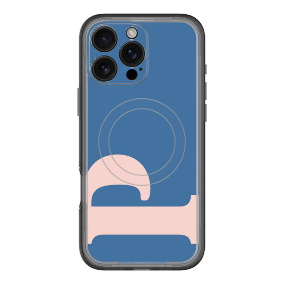 スリムプロテクションプレミアムケース with MagSafe［ オリジナル - initial color - P navy ］