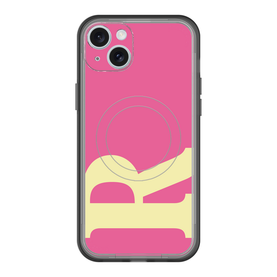 スリムプロテクションプレミアムケース with MagSafe［ オリジナル - initial color - R pink ］