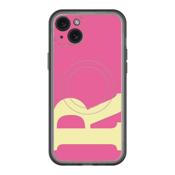 スリムプロテクションプレミアムケース with MagSafe［ オリジナル - initial color - R pink ］