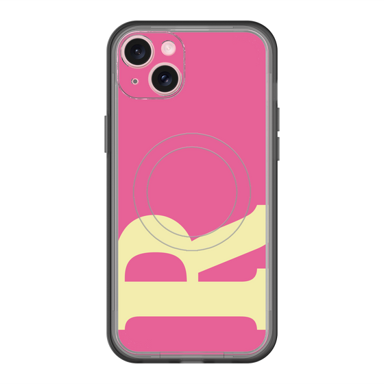 スリムプロテクションプレミアムケース with MagSafe［ オリジナル - initial color - R pink ］
