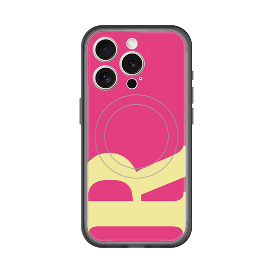 スリムプロテクションプレミアムケース with MagSafe［ オリジナル - initial color - R pink ］