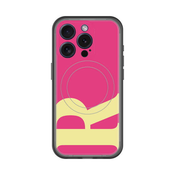 スリムプロテクションプレミアムケース with MagSafe［ オリジナル - initial color - R pink ］