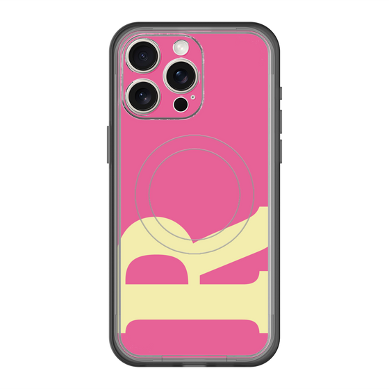 スリムプロテクションプレミアムケース with MagSafe［ オリジナル - initial color - R pink ］