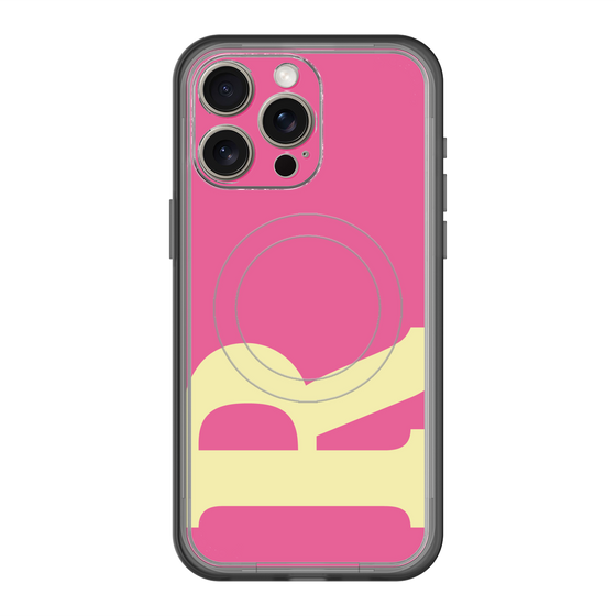 スリムプロテクションプレミアムケース with MagSafe［ オリジナル - initial color - R pink ］