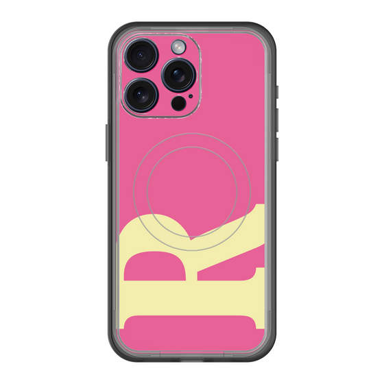 スリムプロテクションプレミアムケース with MagSafe［ オリジナル - initial color - R pink ］