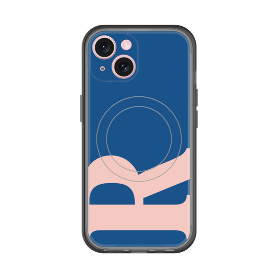 スリムプロテクションプレミアムケース with MagSafe［ オリジナル - initial color - R navy ］