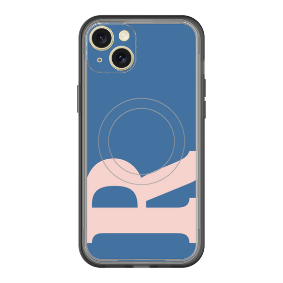 スリムプロテクションプレミアムケース with MagSafe［ オリジナル - initial color - R navy ］