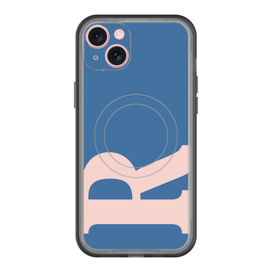 スリムプロテクションプレミアムケース with MagSafe［ オリジナル - initial color - R navy ］