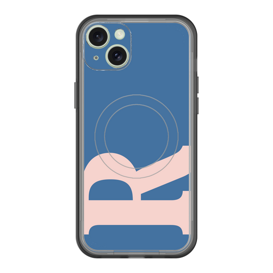 スリムプロテクションプレミアムケース with MagSafe［ オリジナル - initial color - R navy ］