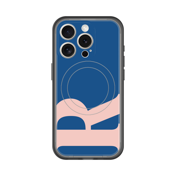 スリムプロテクションプレミアムケース with MagSafe［ オリジナル - initial color - R navy ］