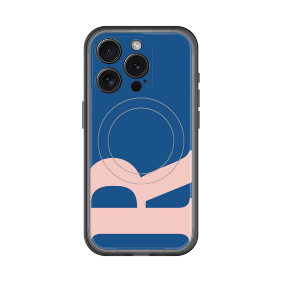スリムプロテクションプレミアムケース with MagSafe［ オリジナル - initial color - R navy ］