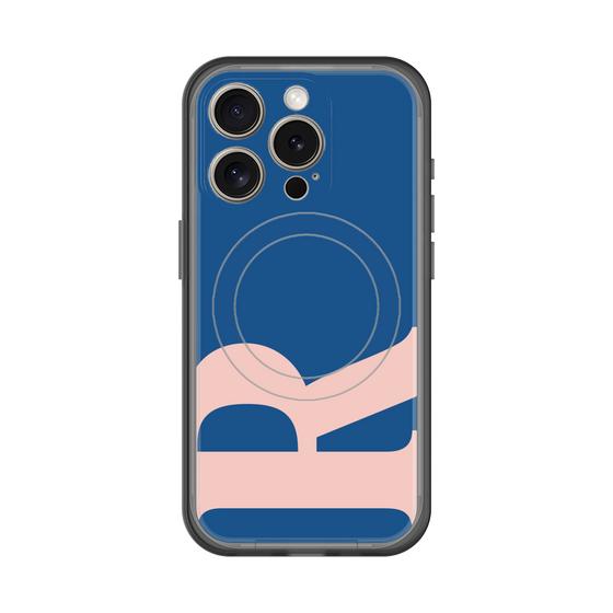 スリムプロテクションプレミアムケース with MagSafe［ オリジナル - initial color - R navy ］